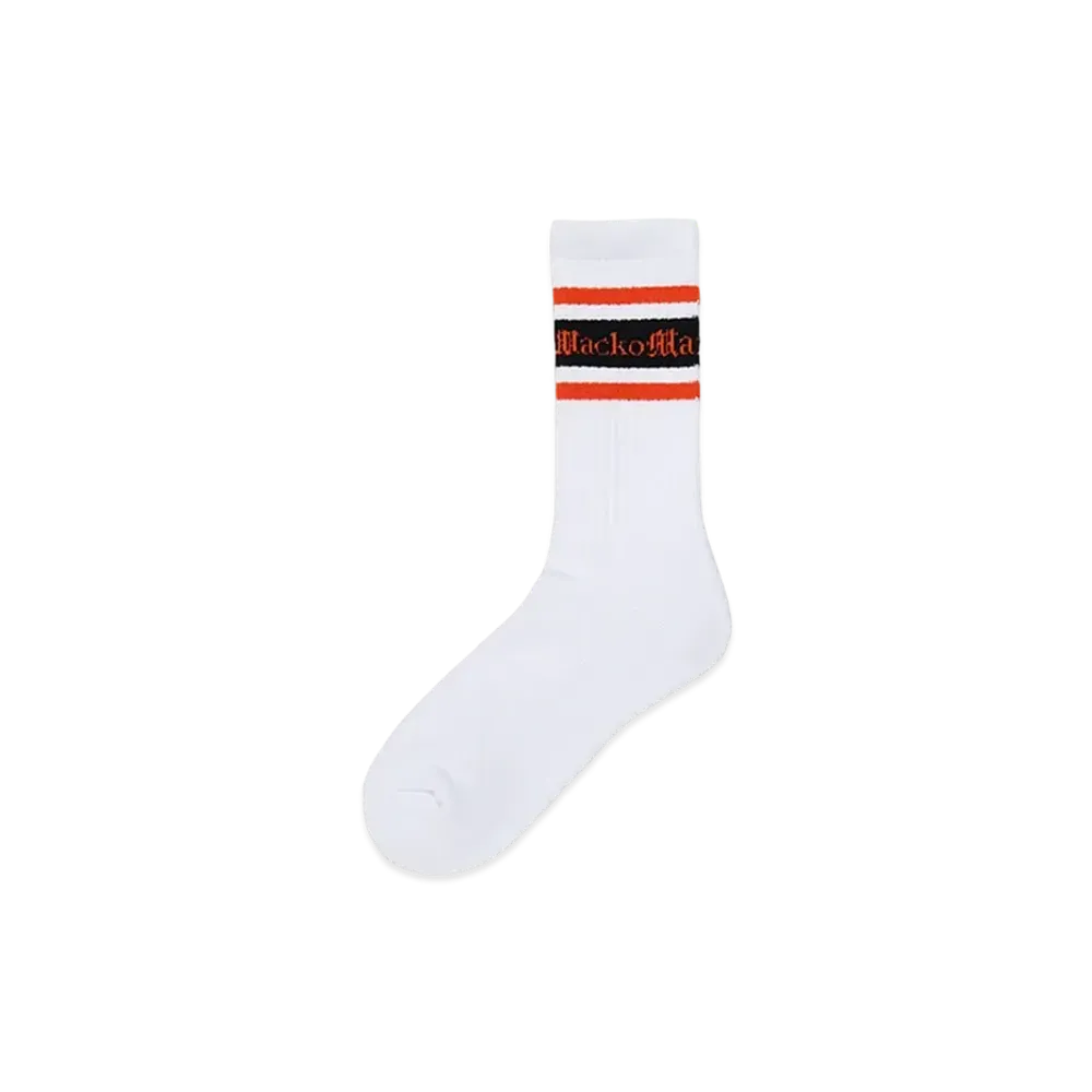 WACKO MARIA Logo Jacquard Socks "Orange"