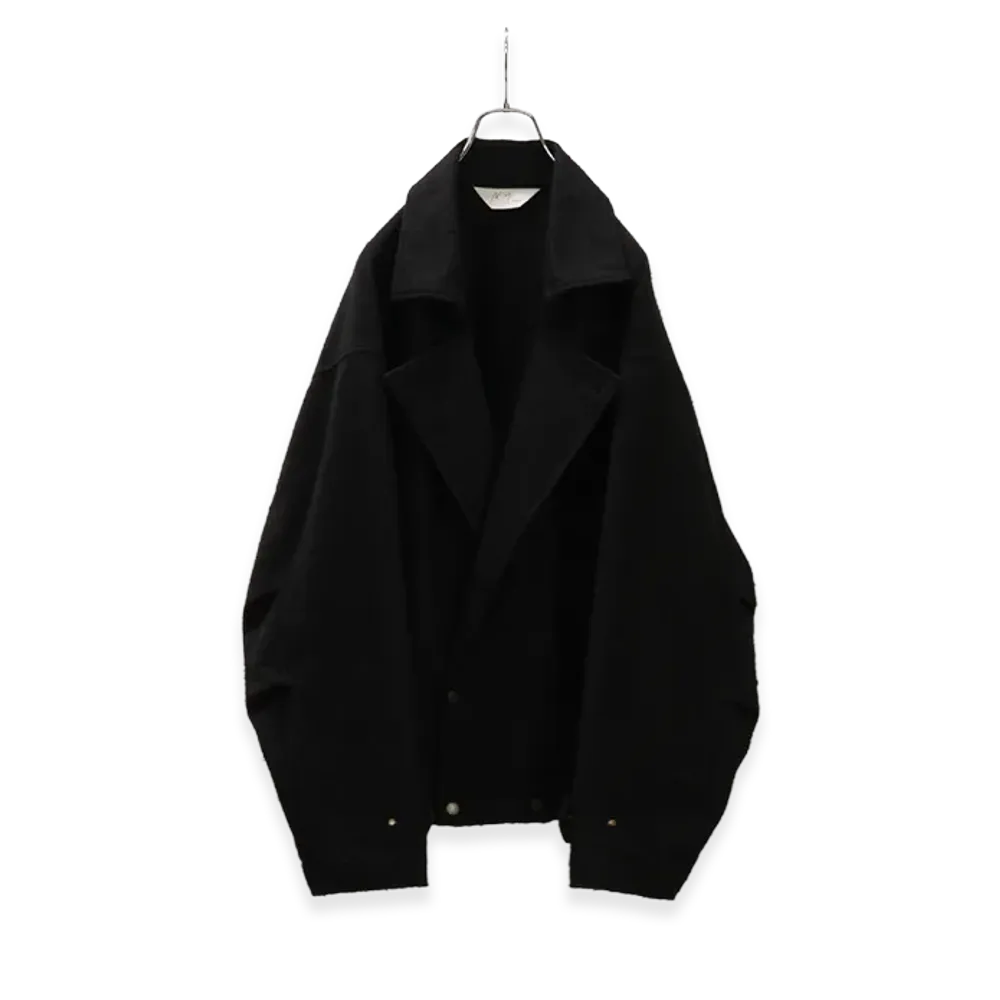 ANCELLM Pilling Wool Double Blouson "Black"