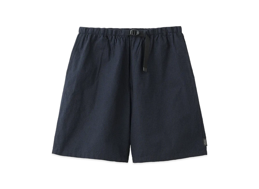 SEDAN ALL-PURPOSE Cotton Linen Plaid Shorts "Navy Gingham"
