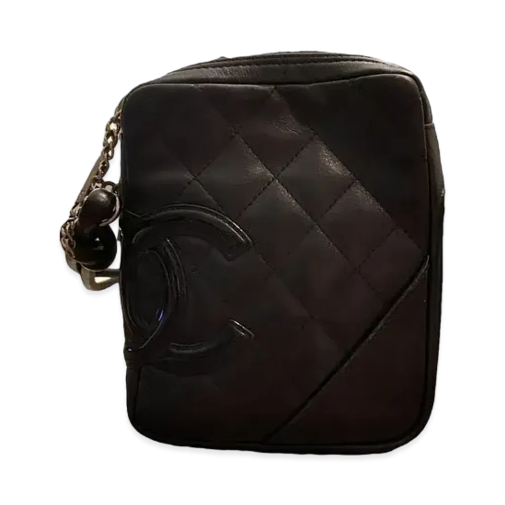 CHANEL Cambon Line Small Pochette Crossbody Bag Mini "Black/Enamel"