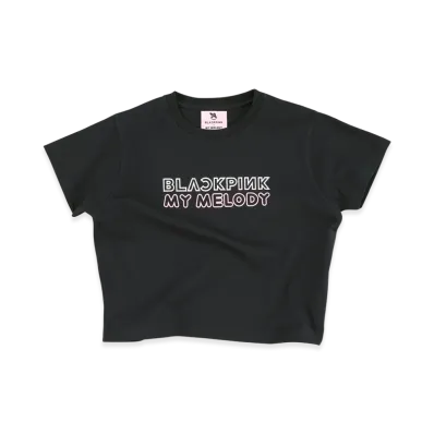 BLACKPINK x My Melody Cropped T-Shirt "Black"