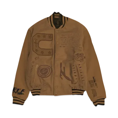 Travis Scott Cactus Jack x Fragment Manifest Varsity Jacket Redux "Khaki"