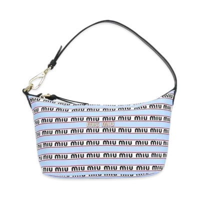 MIU MIU Miu Spirit Printed Faille Mini Bag "Celeste"