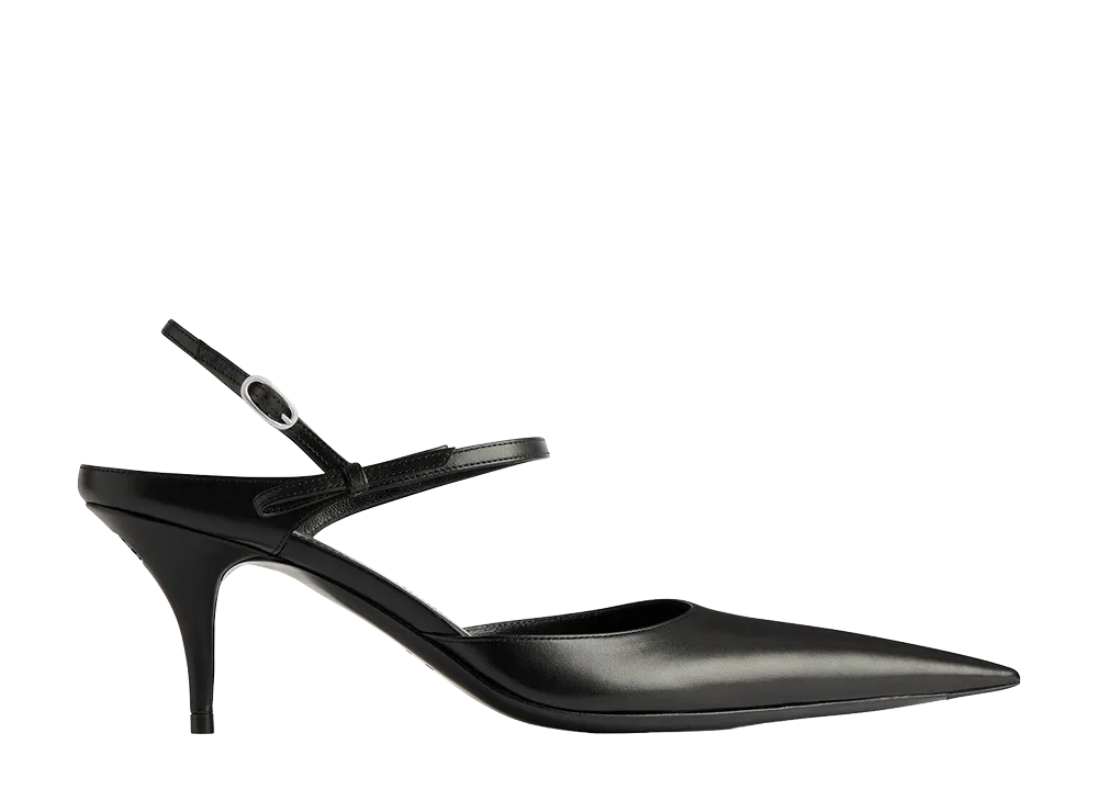 BALENCIAGA Women's Avenue Bow Slingbacks "Black"