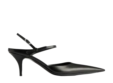BALENCIAGA Women's Avenue Bow Slingbacks "Black"