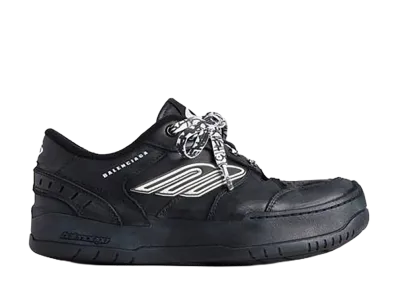 BALENCIAGA Women's Hamptons Platform Sneaker "Black"