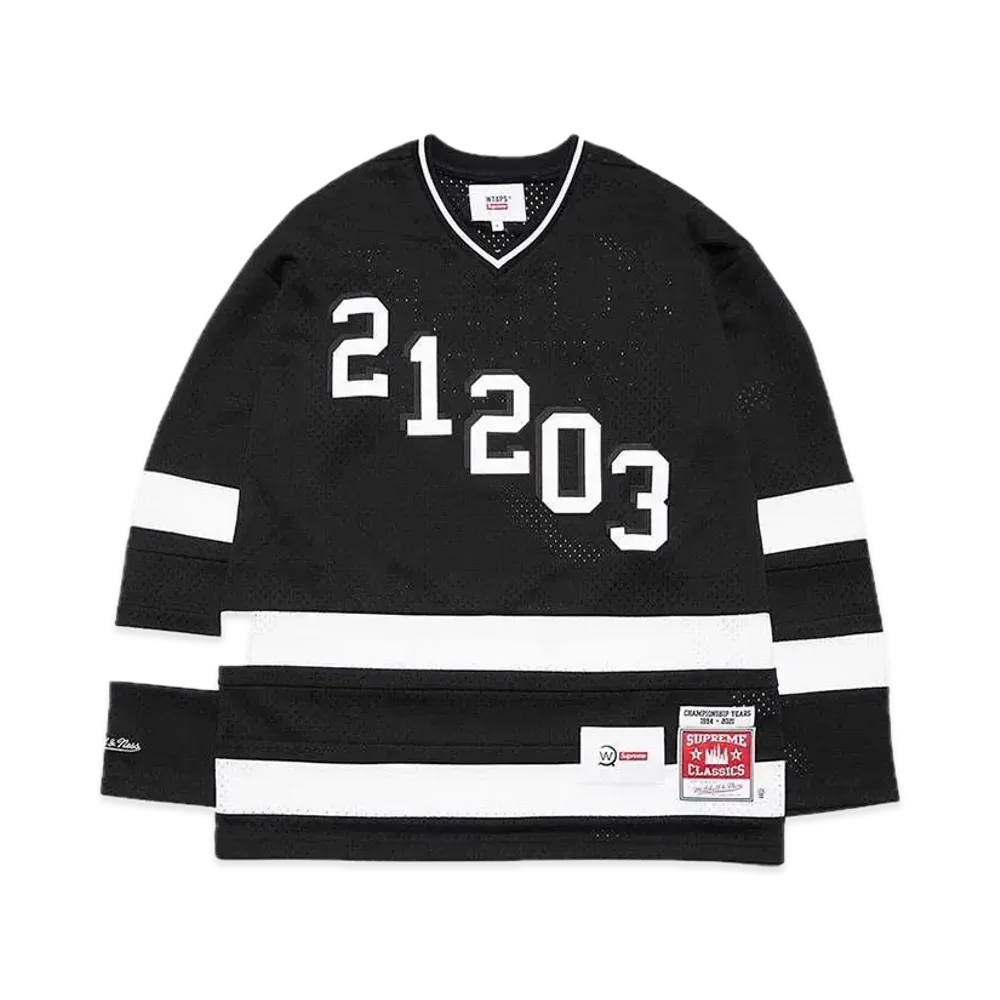 Supreme x WTAPS Mitchell & Ness Hockey Jersey "Black"