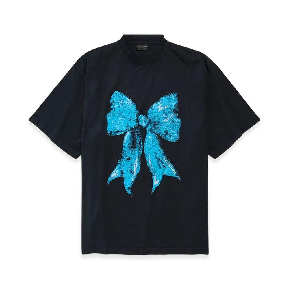 BALENCIAGA Bow Oversized T-shirt "Faded Black"