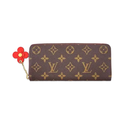 Louis Vuitton Monogram Portefeuille Clemence Blooming Flower "Poppy"