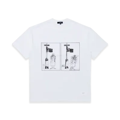 COMME des GARCONS HOMME Cotton JerseyGarment Print "Wht/BlkA Pattern"
