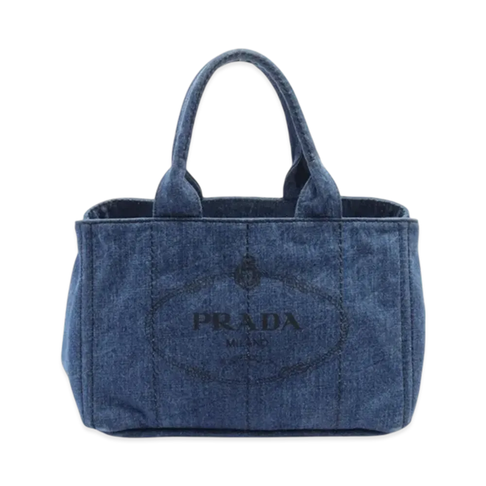 PRADA Denim Caapana Tote Bag "Blue"