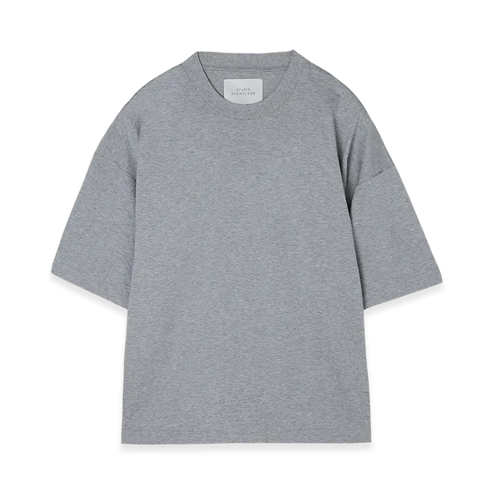 STUDIO NICHOLSON Crew Neck T-Shirt "Grey Marl"