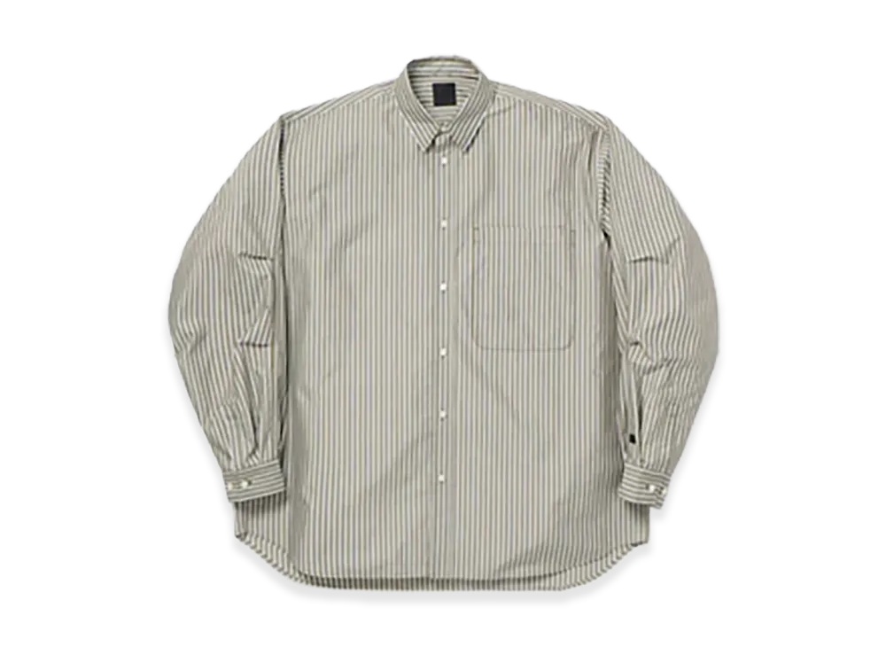DAIWA PIER39 Tech Regular Collar Shirt L/S Stripe "Light Brown"