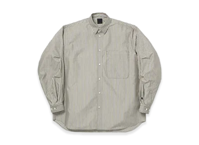 DAIWA PIER39 Tech Regular Collar Shirt L/S Stripe "Light Brown"
