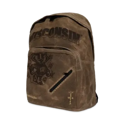 Travis Scott x M&N x University Of Wisconsin Backpack "Beige"
