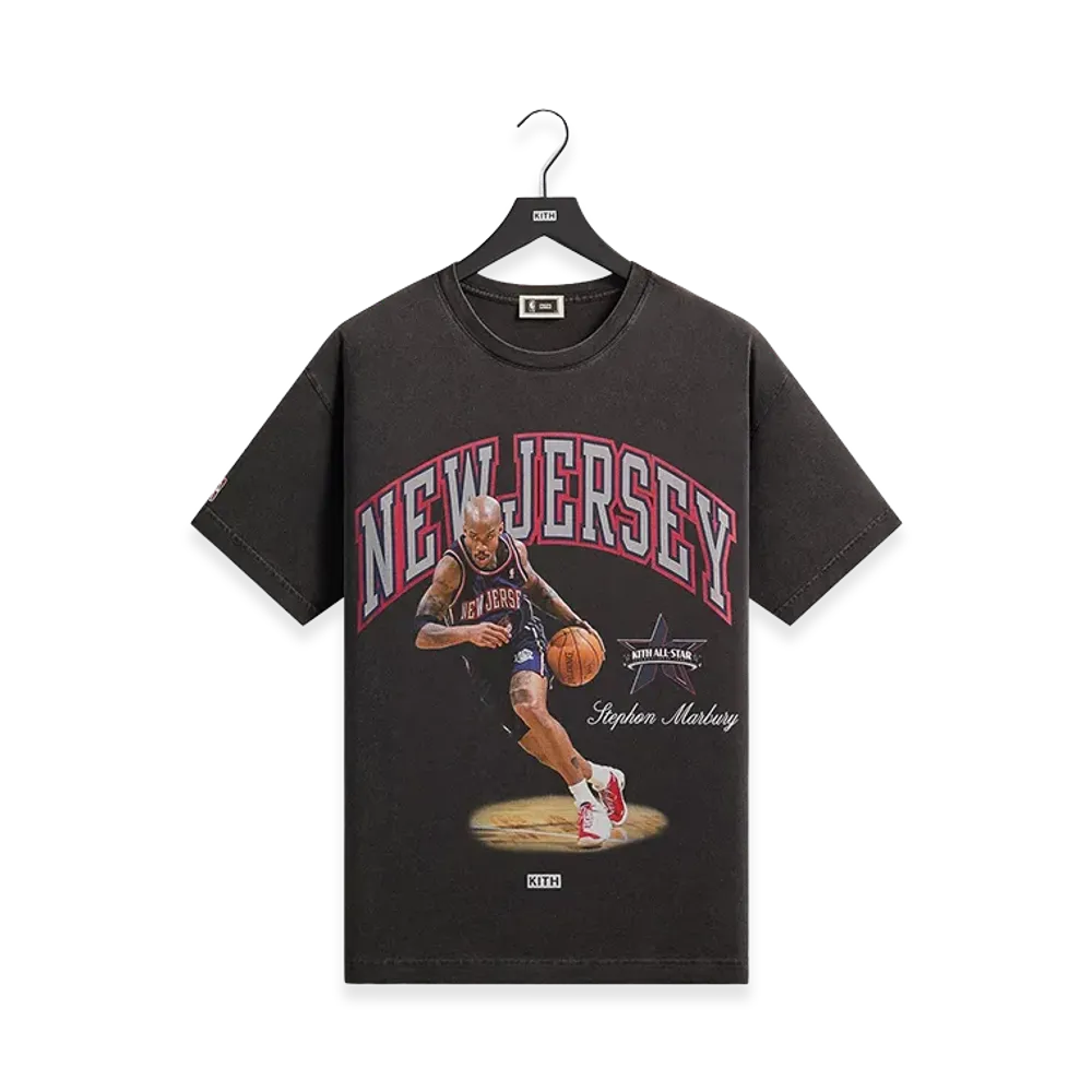Kith x NBA All-Star New Jersey Nets Stephon Marbury Vintage Tee "Black"