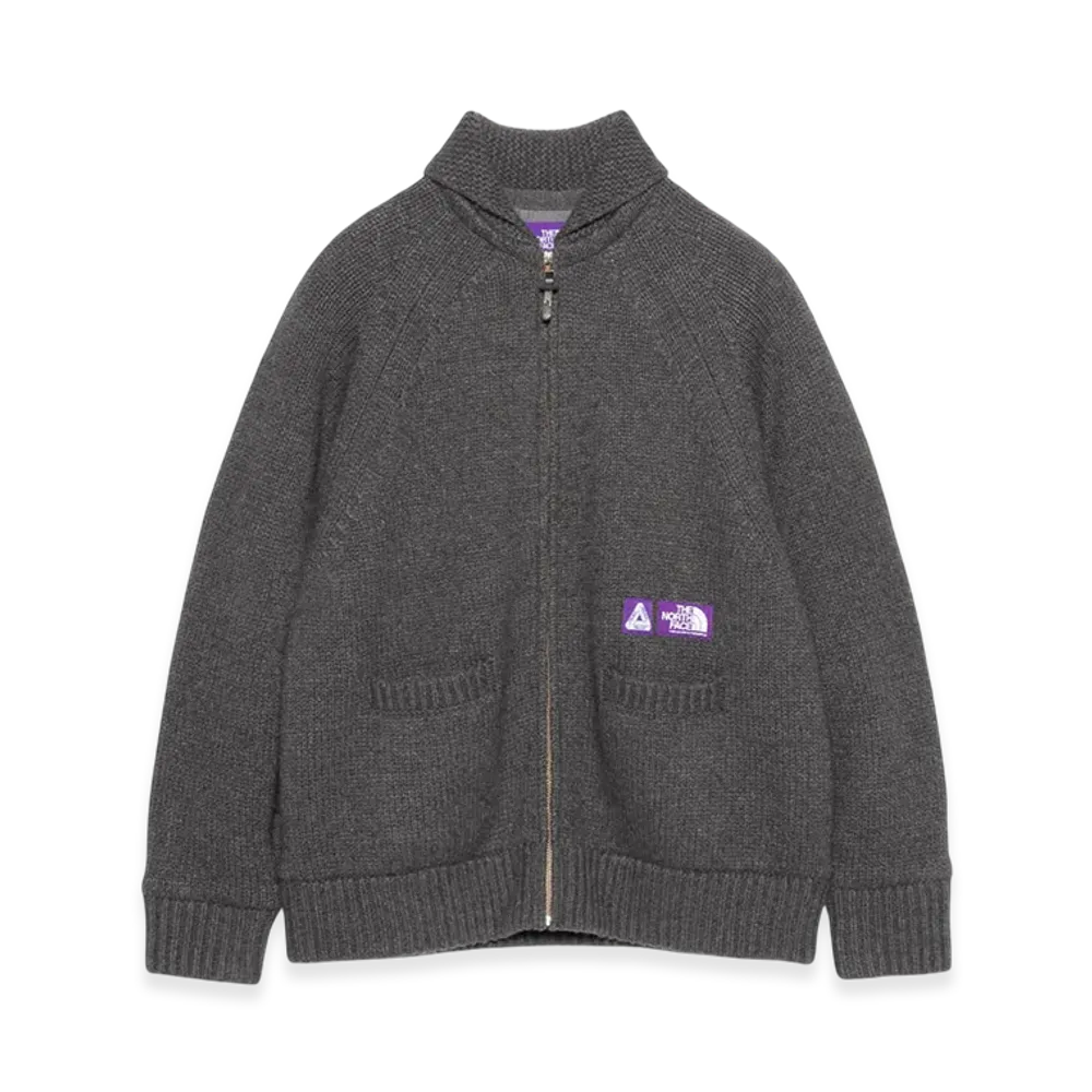 PALACE x The North Face Purple Label WINDSTOPPER Field Sweater "Asphalt Gray"