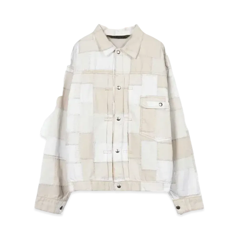 NEXUSVII. CRUSTED T-BACK JACKET "WHITE"