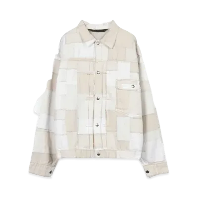 NEXUSVII. CRUSTED T-BACK JACKET "WHITE"
