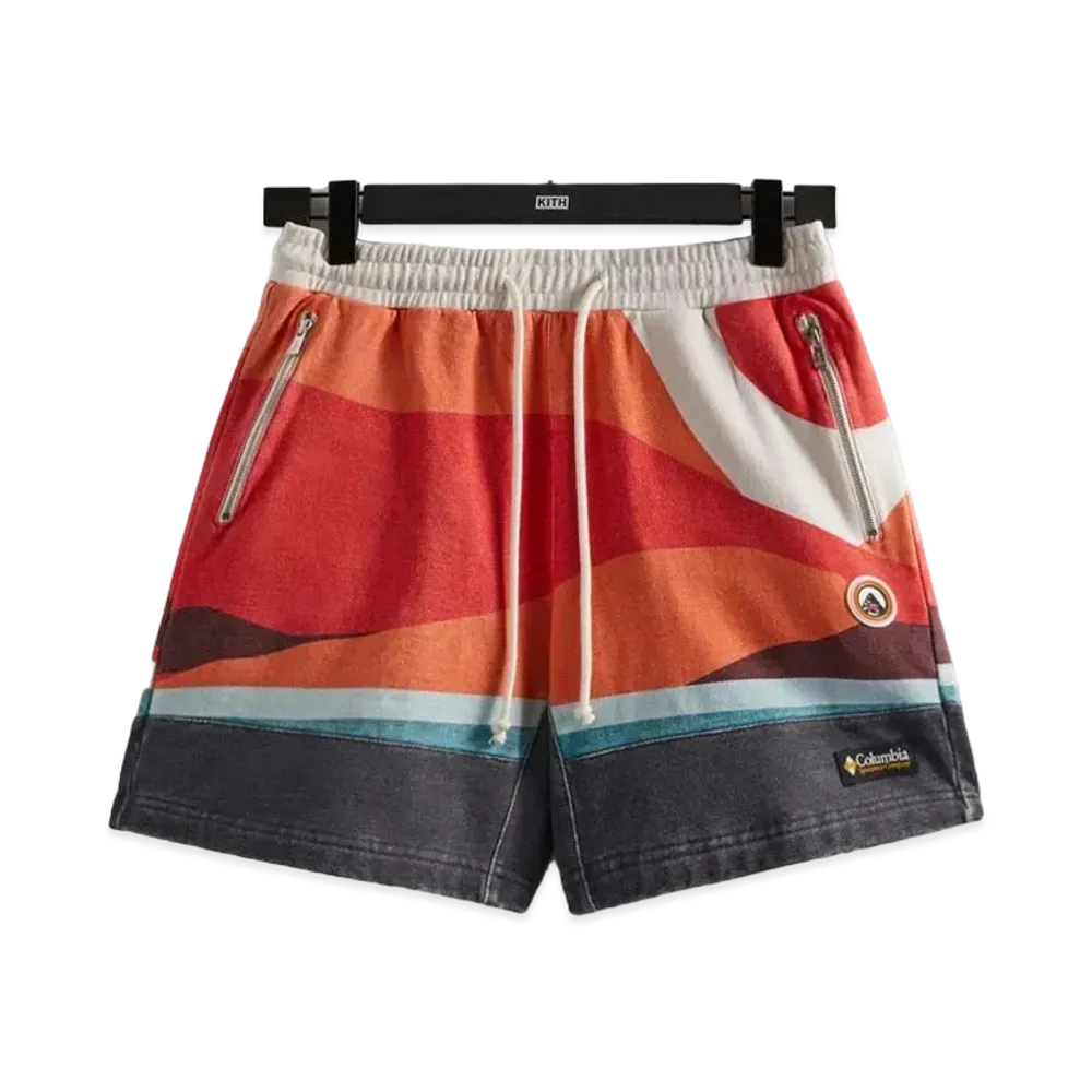 Kith x Columbia Fleece Short "Red Hibiscus
