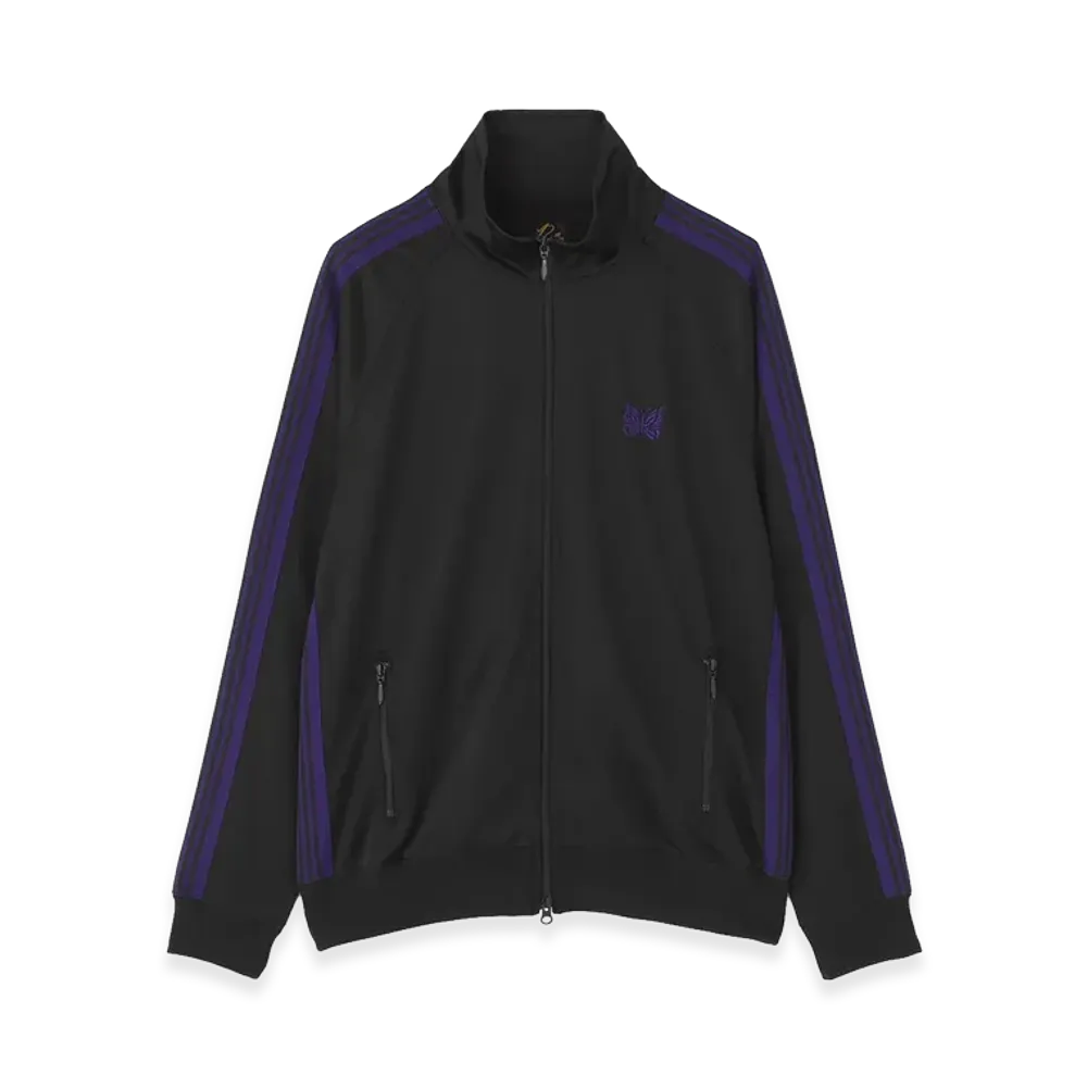 NEEDLES x LHP Track Jacket - Poly Smooth "Black/Purple"