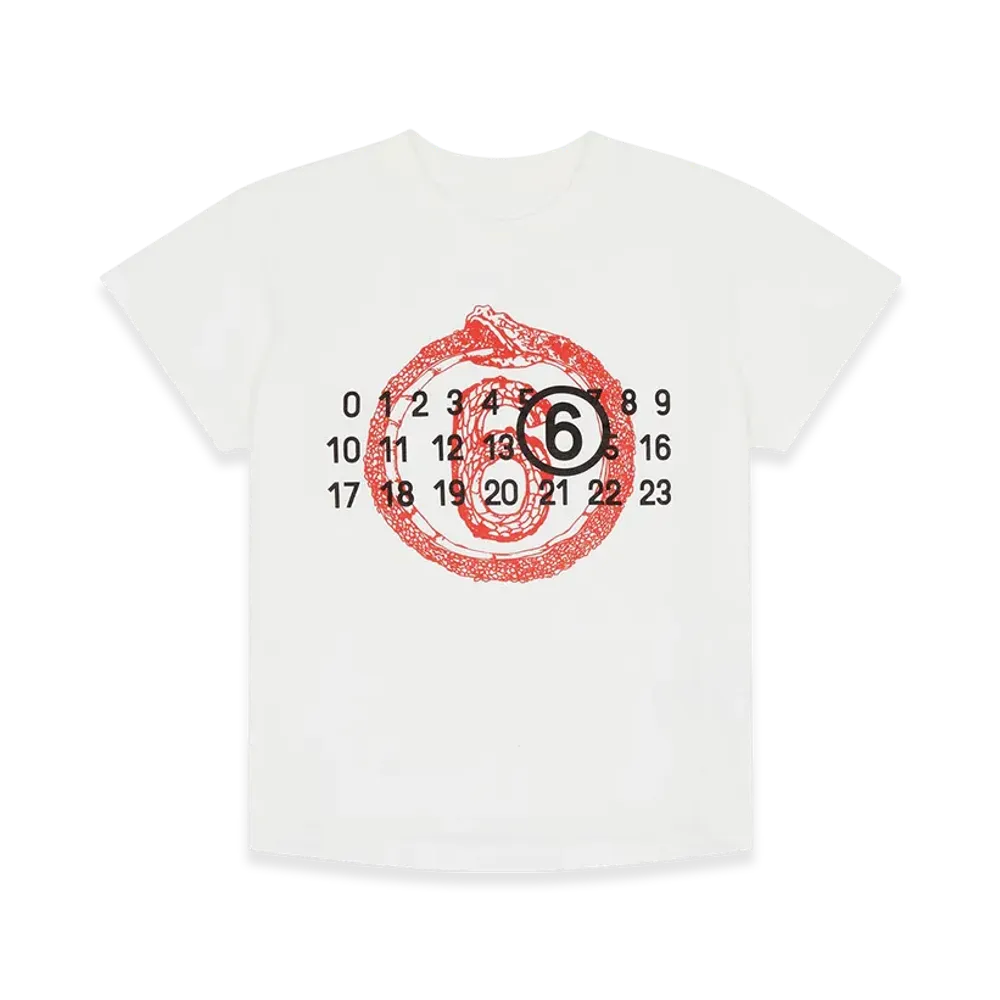 MM6 Maison Margiela Women's Year Of The Snake T-Shirt "White"