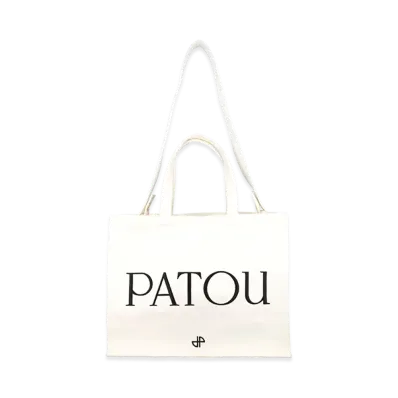 PATOU Women's Cotton Tote Bag "White"