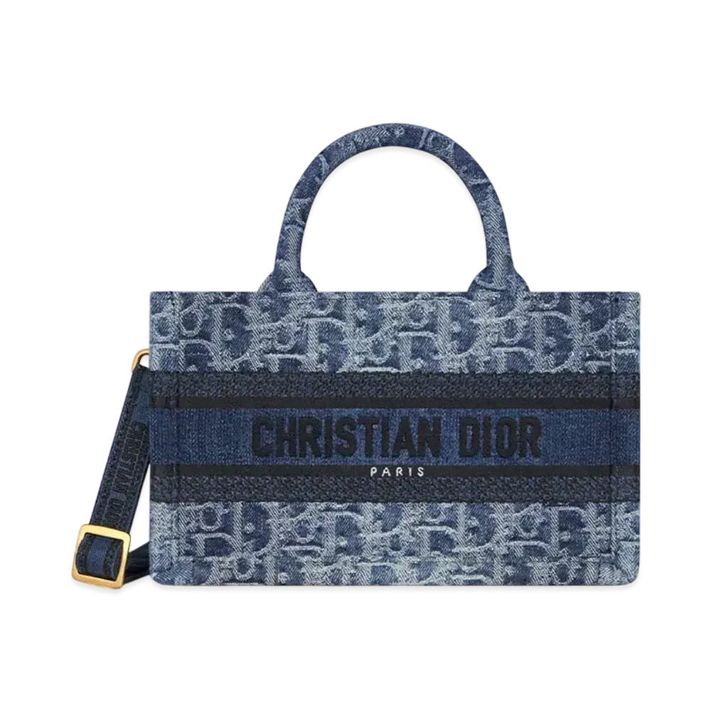Dior Mini Dior Book Tote Denim Dior Oblique Jacquard (21.5 x 13 x 7.5 cm) "Blue"