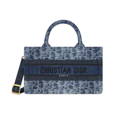 Dior Mini Dior Book Tote Denim Dior Oblique Jacquard (21.5 x 13 x 7.5 cm) "Blue"