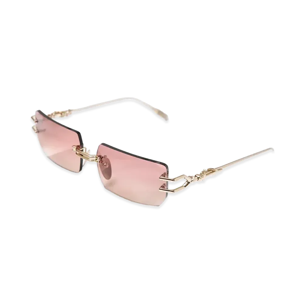 Chrome Hearts LORDIE Gold Plated Sunglasses "Gold/Pink"