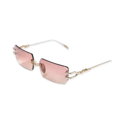 Chrome Hearts LORDIE Gold Plated Sunglasses "Gold/Pink"