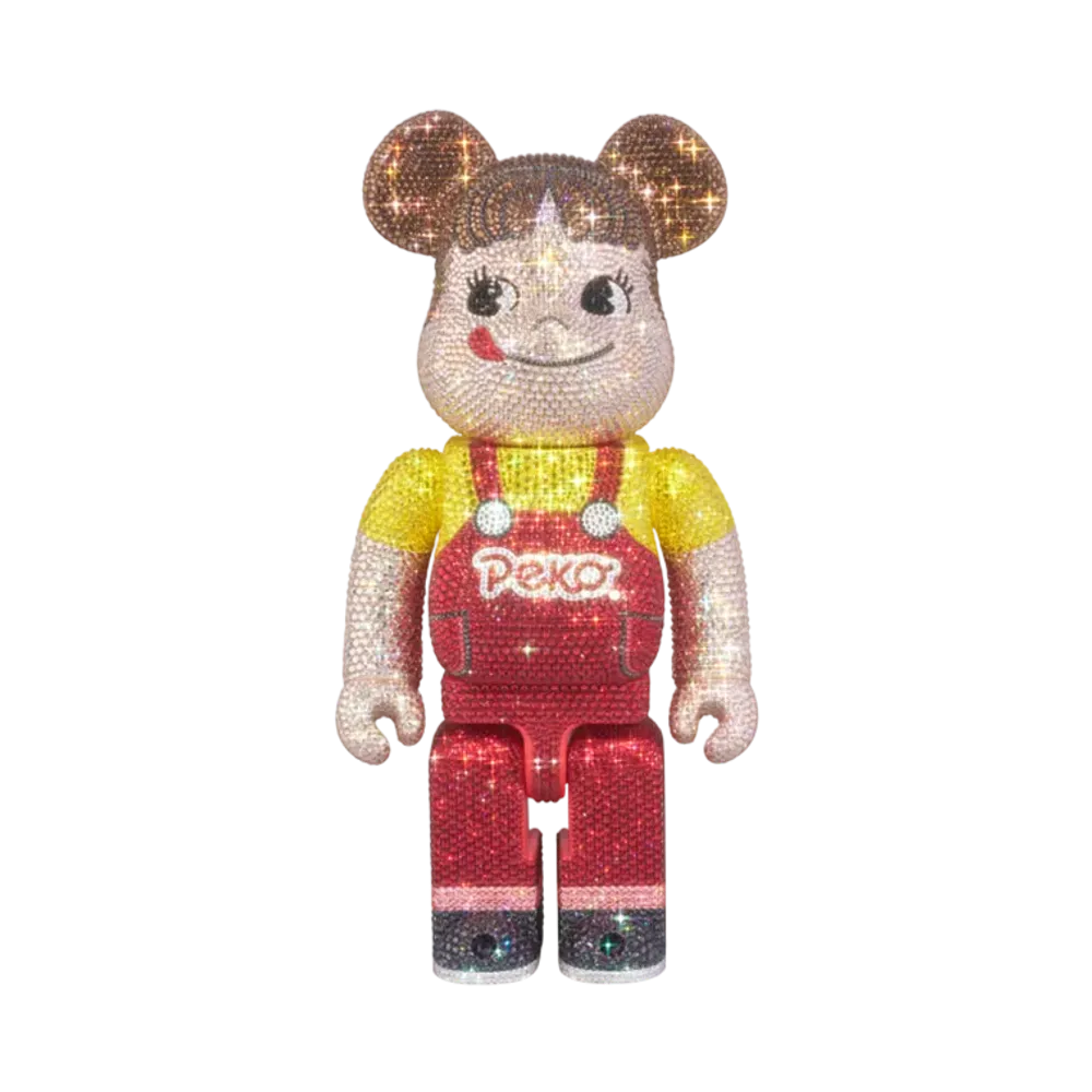 MEDICOM TOY "BEARBRICK" Crystal Decorate Peko-Chan 400%