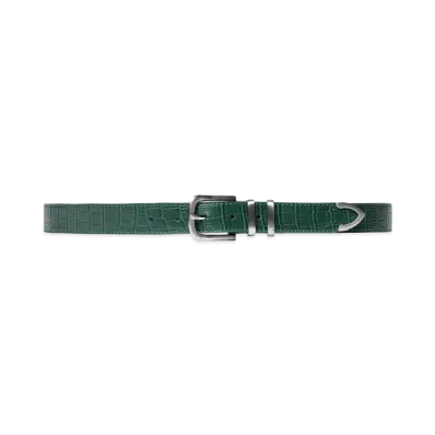 Stussy GATOR LEATHER DRESS BELT "Green"