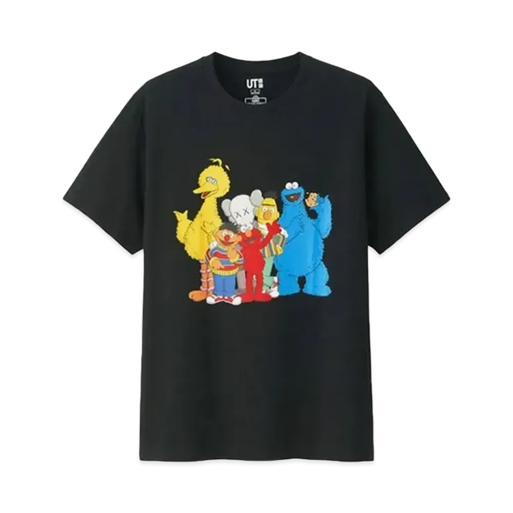 KAWS x Uniqlo x Sesame Street Group #2 Tee "Black"