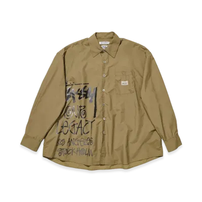 OUR LEGACY Work Shop x Stussy Borrowed Shirt "Ripstop OD Black"