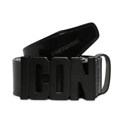 Dsquared2 Be Icon Plaque Belt #2 "Black/Black"