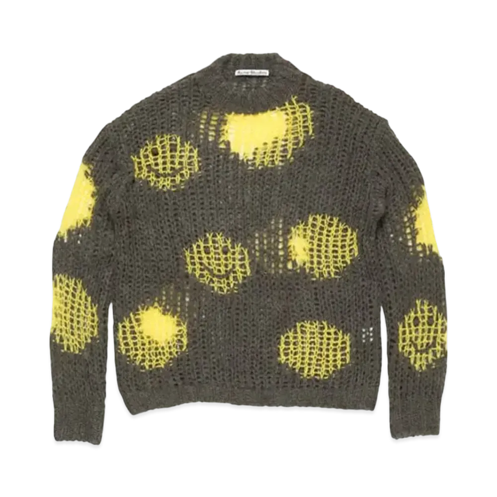 Acne Studios Embroidered Mohair Sweater "Khaki"