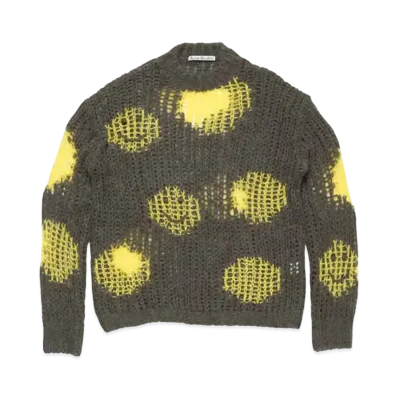 Acne Studios Embroidered Mohair Sweater "Khaki"