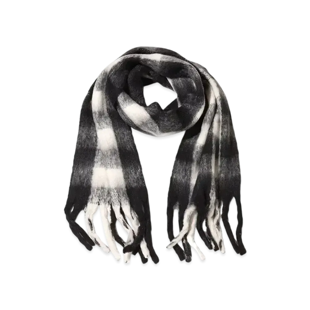 atmos pink Check Scarf "Black"