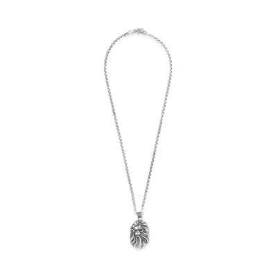 A BATHING APE Bape Black Necklace "Silver"