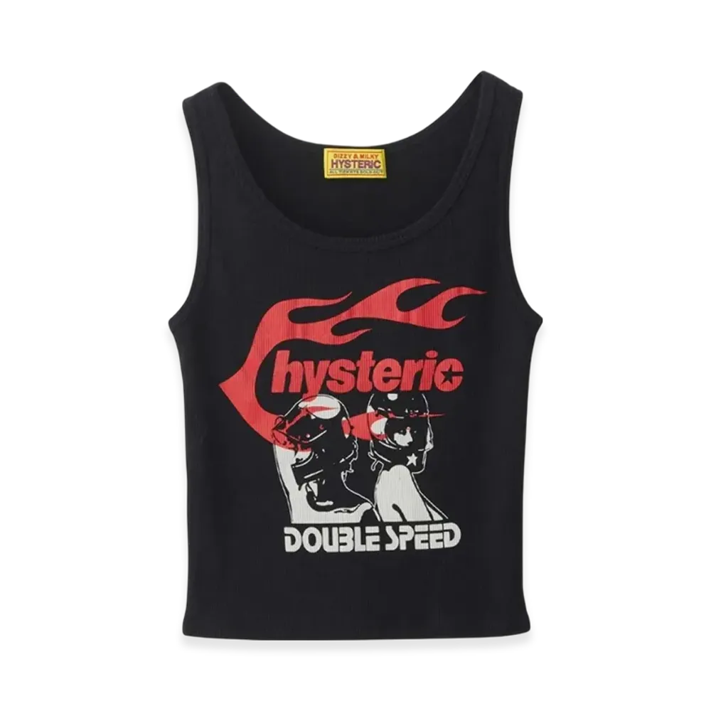 HYSTERIC GLAMOUR Hysteric Flame on Tank Top "Black"