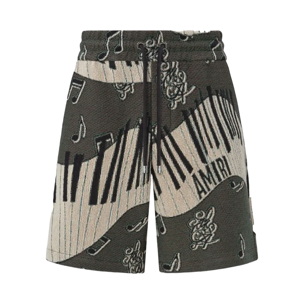 AMIRI Piano Keys Tapestry Short "Black"