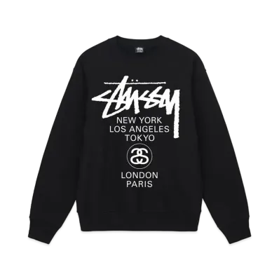 Stussy World Tour Crew "Black"