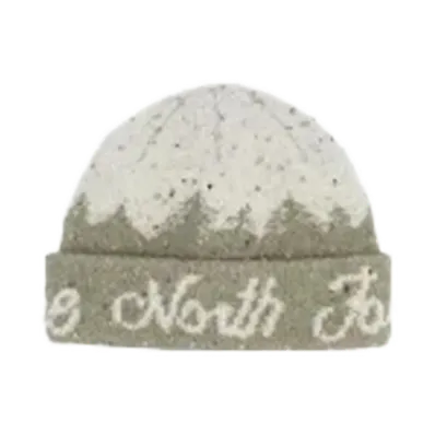 The North Face Cabin Mountainscape Beanie "Clay Grey / White Dune"