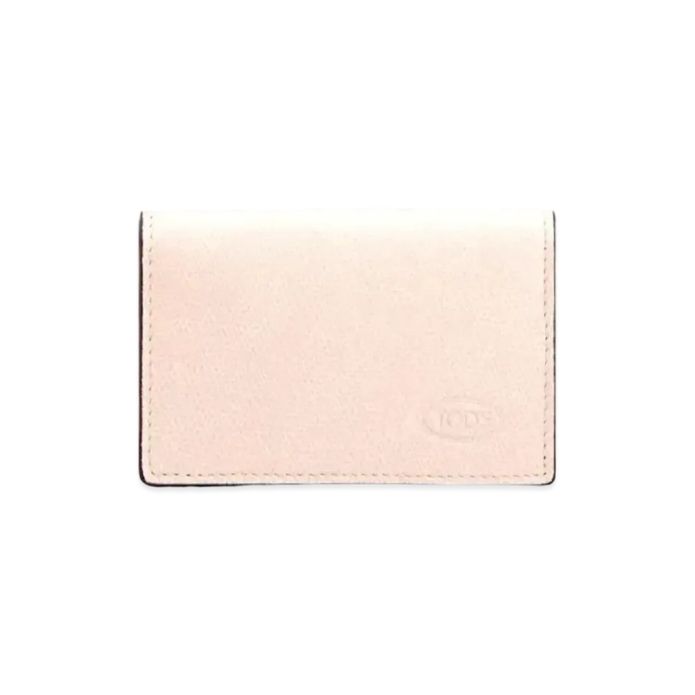 TOD'S Leather Business Card Holder "Pink"