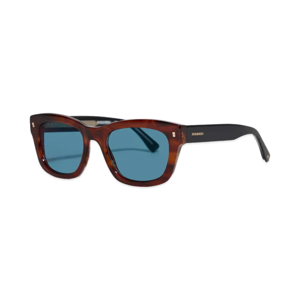 Dsquared2 Refined Brown Horn Sunglasses "Brown"