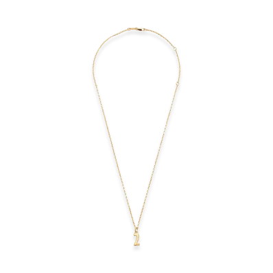 AMI PARIS Brass Hammered 2 Pendant Necklace "Gold"