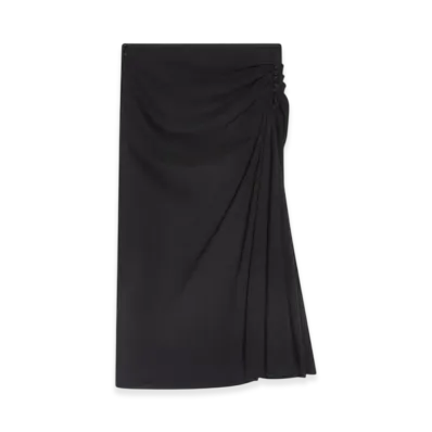DRIES VAN NOTEN Women's Draped Jersey Skirt "Black"