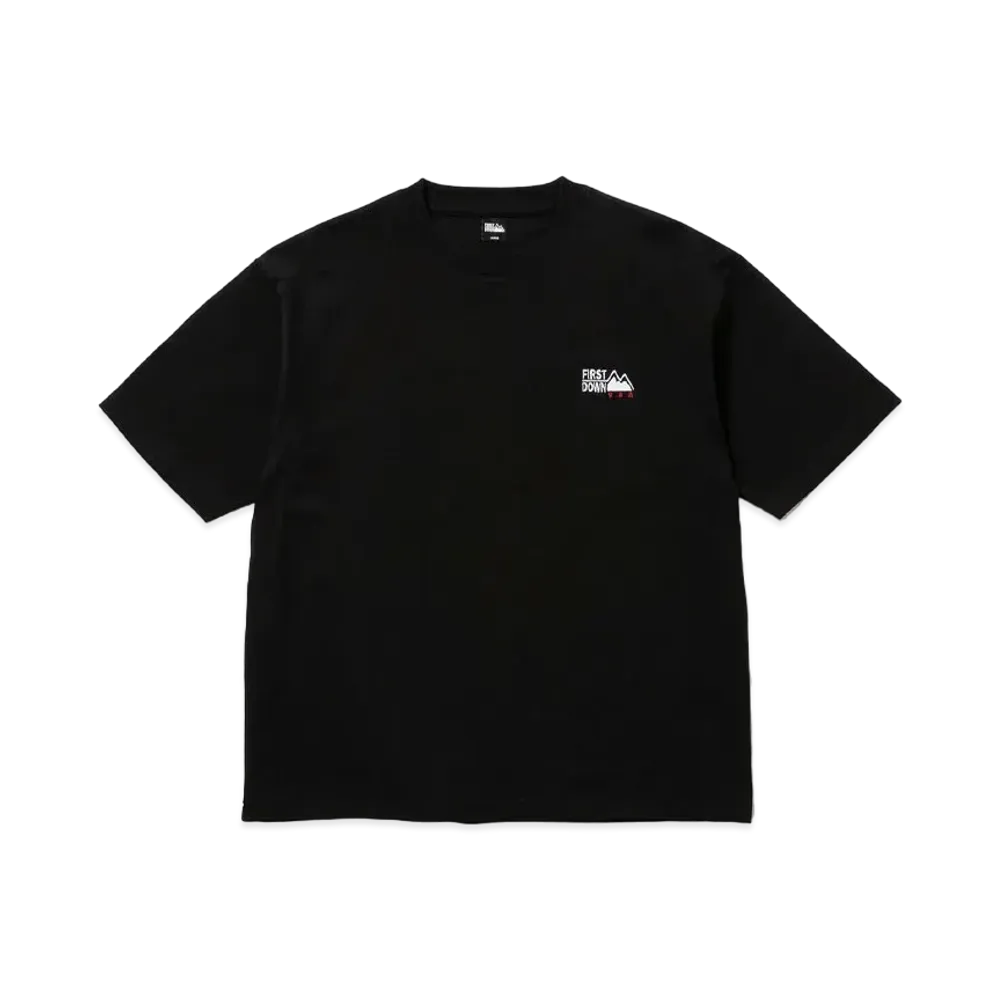 FIRST DOWN LOGO S/S TEE COTTON JERSEY "Black"