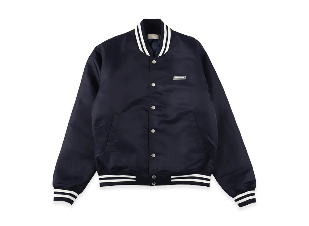 WIND AND SEA Satin Stadium Jacket "Navy"